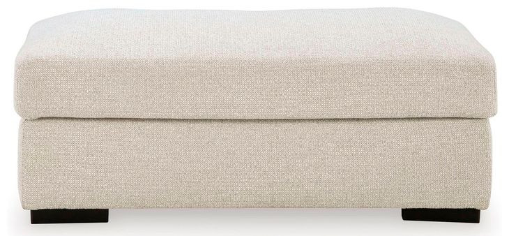Cloverview Linen Upholstered Rectangular Ottoman
