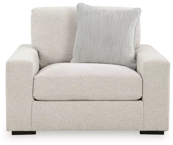 Evanley Linen Upholstered Chair and A Half with Pillow