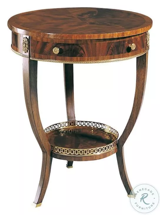 Circulo Light Crotch Mahogany Occasional Table