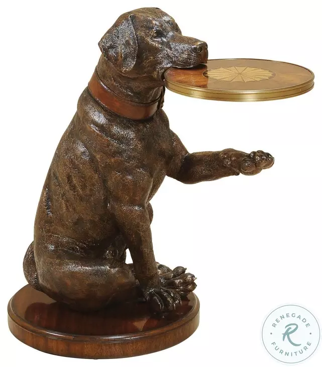 Labrador Metallic Brown Accent Table