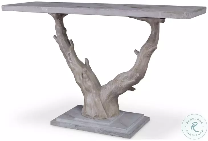 Nature Tan Scagliola And Aged Oak Console Table From Maitland-Smith ...
