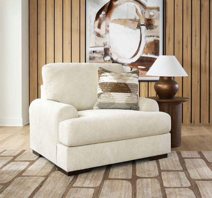 Meadowleaf Sand Upholstered Chair and A Half with Pillow