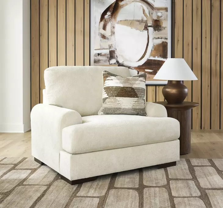 Nolenburg Sand Upholstered Chair and A Half with Pillow
