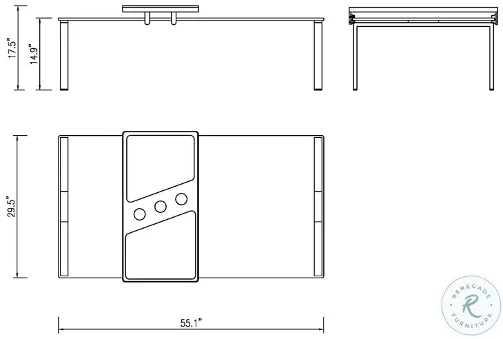 8151 Clear Glass Cocktail Table