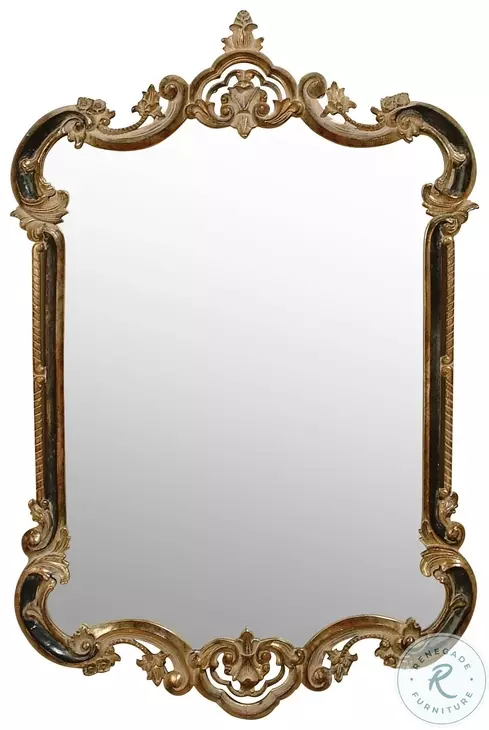 Brun Antique Gold And Soft Black Mirror