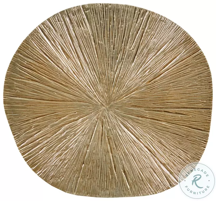 Textured Satina Brass Accent Table