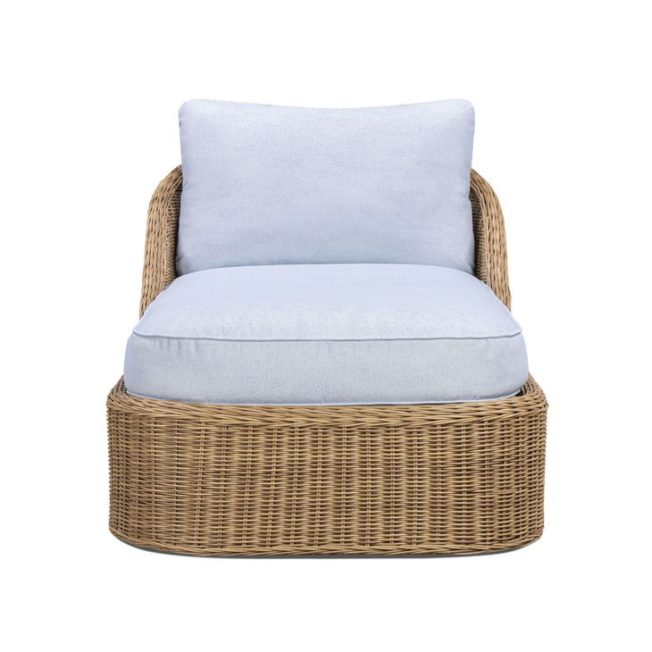 Axel Blue Performance Fabric Upholstered Outdoor Lounge Chair