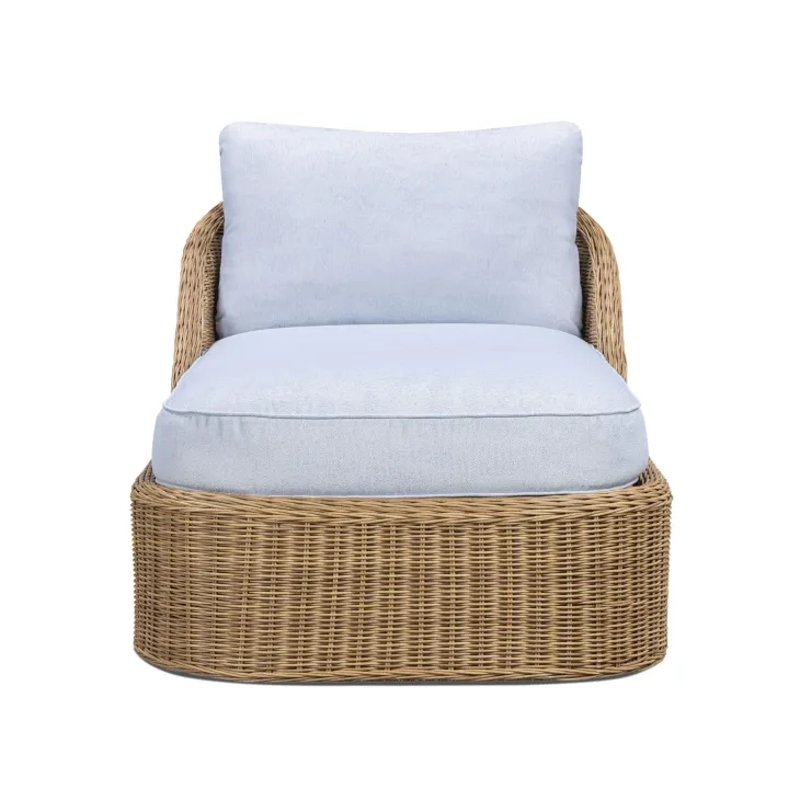 Axel Blue Performance Fabric Upholstered Outdoor Lounge Chair
