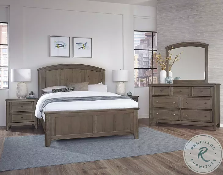 Woodbridge Dark Cashmere Queen Arch Panel Bed
