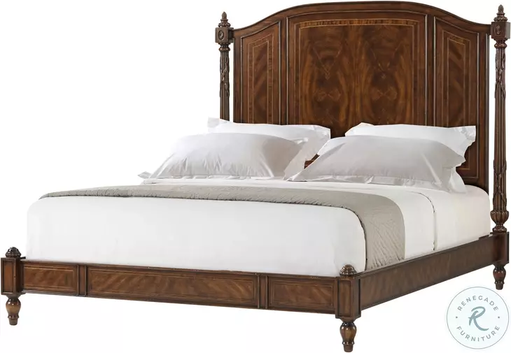 Brooksby Light Distressing Queen Low Profile Panel Bed