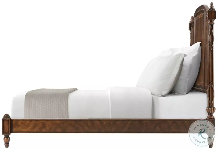 Brooksby Light Distressing Queen Low Profile Panel Bed