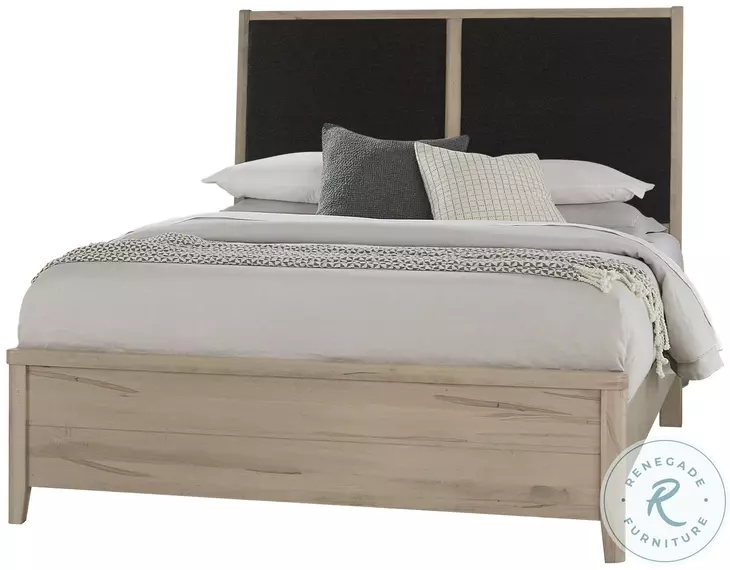 Woodbridge Shadow Gray And Black Upholstered Low Profile Bedroom Set