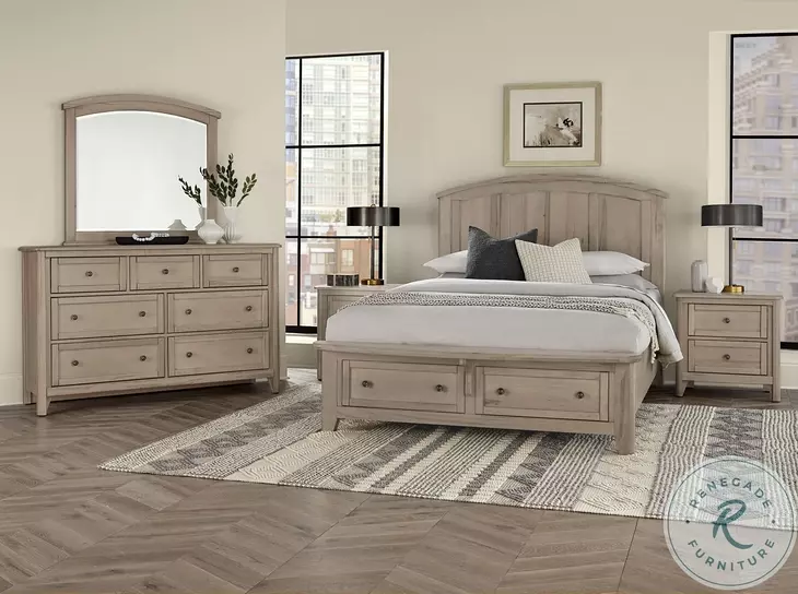 Woodbridge Shadow Gray Queen Arch Storage Platform Bed