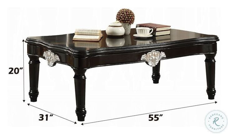 Ernestine Black Rectangular Coffee Table