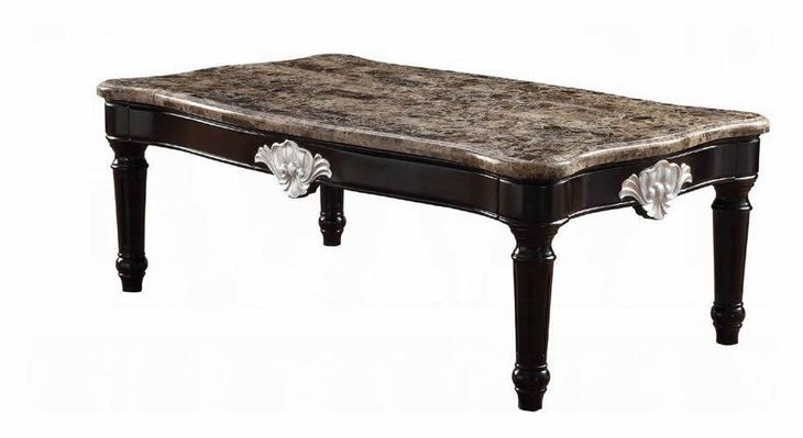 Ernestine Black Rectangular Marble Cocktail Table