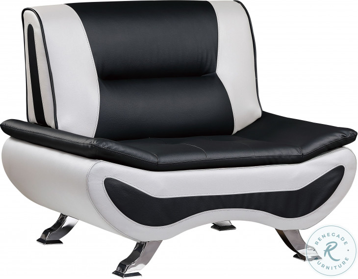 Veloce Black and White Chair from Homelegance Coleman Furniture