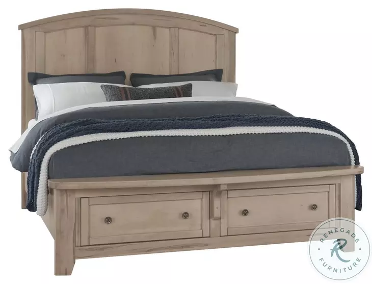 Woodbridge Clear Maple King Arch Storage Platform Bed