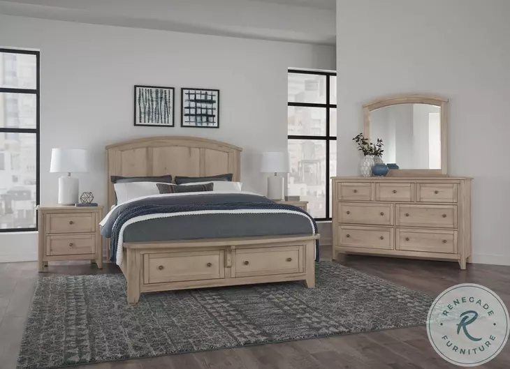 Woodbridge Clear Maple King Arch Storage Platform Bed