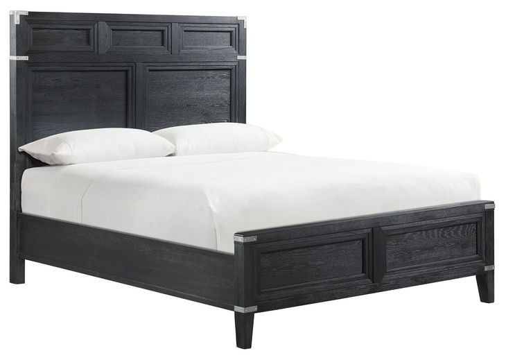 Laguna Weathered Steel Queen Panel Bed