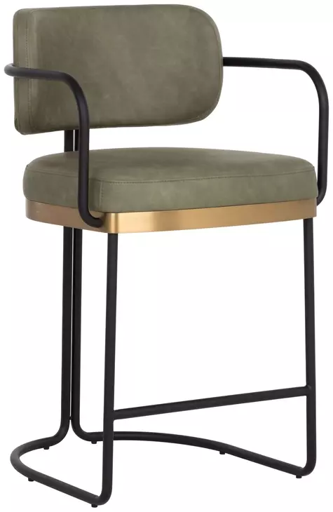 Jalen Ivanhoe Pine Upholstered Counter Height Stool