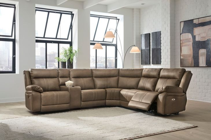 Ultra Max Biscotti 6 Piece Modular Power Reclining Sectional with USB Charging