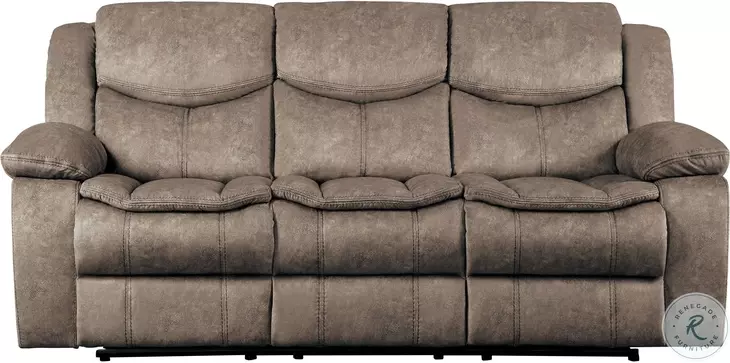 Bastrop Brown Double Reclining Sofa
