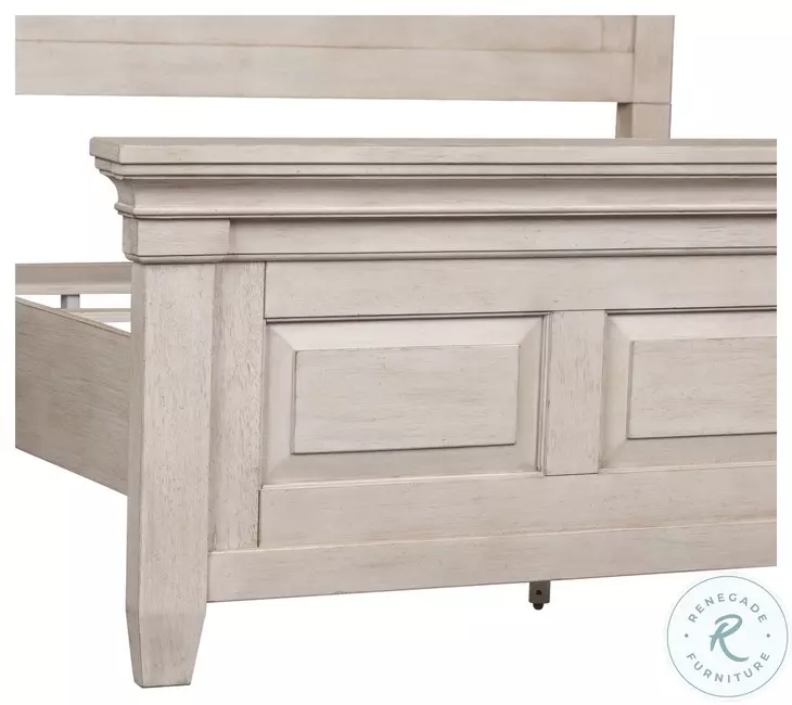 Heartland Antique White Decorative Queen Panel Bed from Liberty