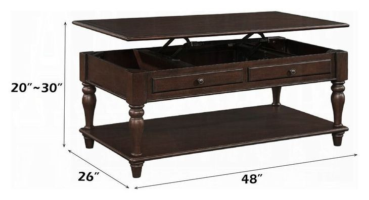 Farrel Walnut Rectangular Lift Top Cocktail Table
