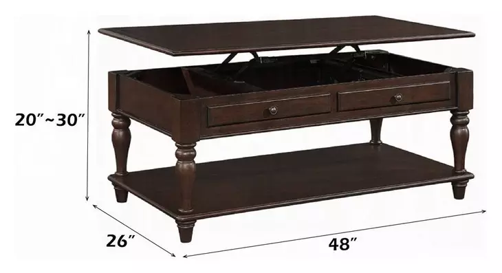 Farrel Walnut Rectangular Lift Top Cocktail Table