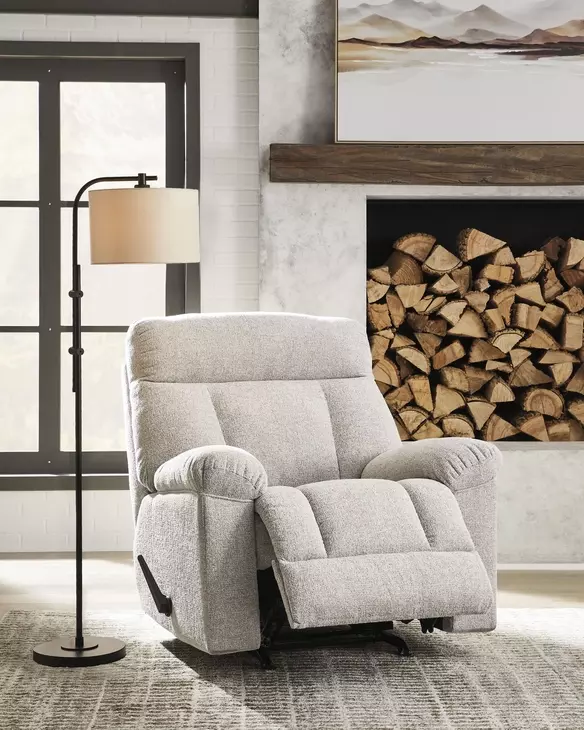 Mcarlie Cobble Stone Performance Fabric Rocker Recliner