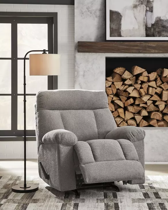 Mcarlie Smoke Performance Fabric Rocker Recliner