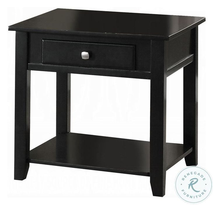 Malachi Black Square End Table