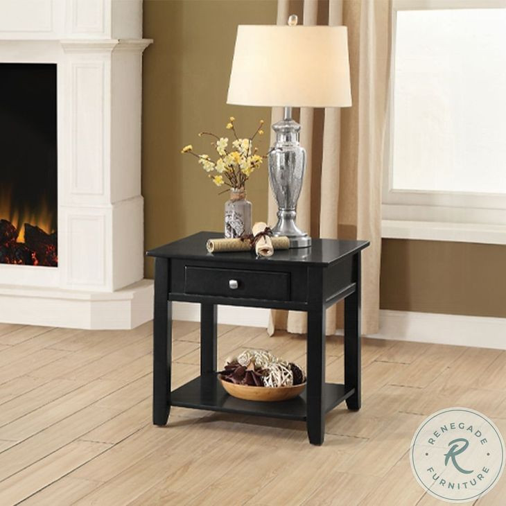 Malachi Black Square End Table