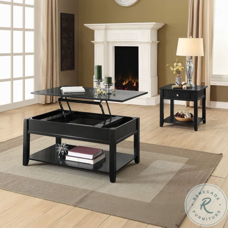 Malachi Black Square End Table
