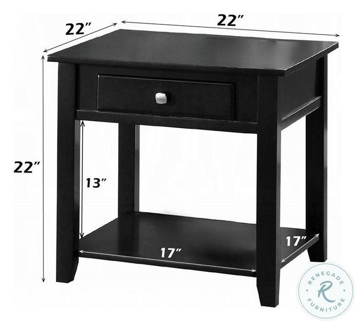 Malachi Black Rectangular Lift Top Occassional Table Set