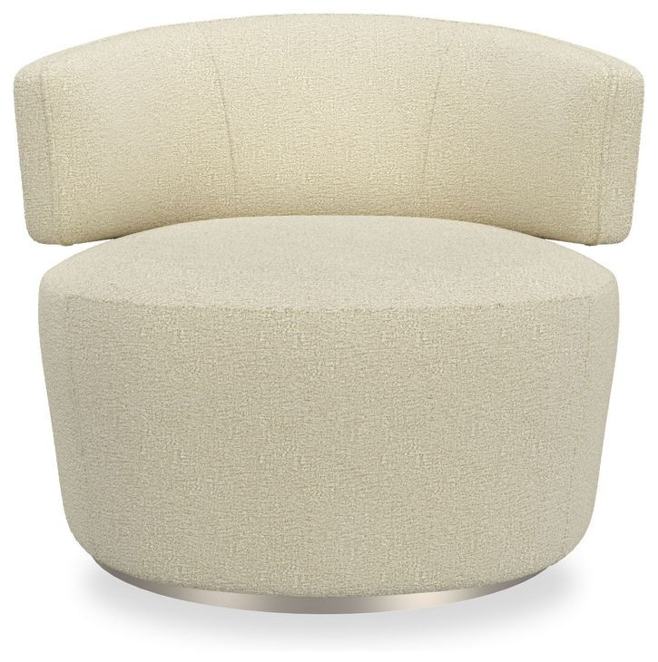 Olympia Oatmeal Performance Fabric Upholstered Swivel Accent Chair