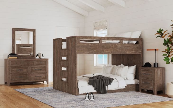 Carlson Harvest Brown Full Over Full Bunk Bed