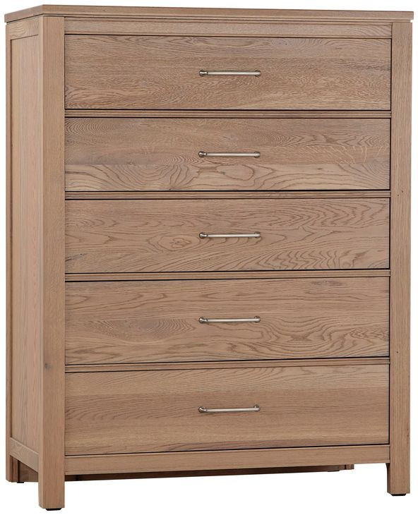 Tide And Timber Clear Oak 5 Drawer Chest
