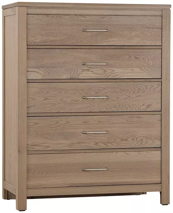 Tide And Timber Clear Oak 5 Drawer Chest