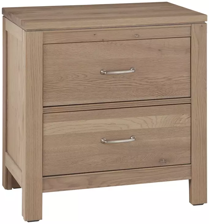 Tide And Timber Clear Oak 2 Drawer Nightstand
