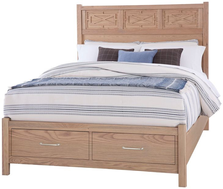 Tide And Timber Clear Oak King Panel Storage Bed