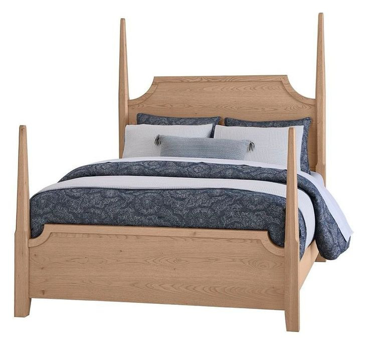 Tide And Timber Clear Oak Queen Pencil Poster Bed