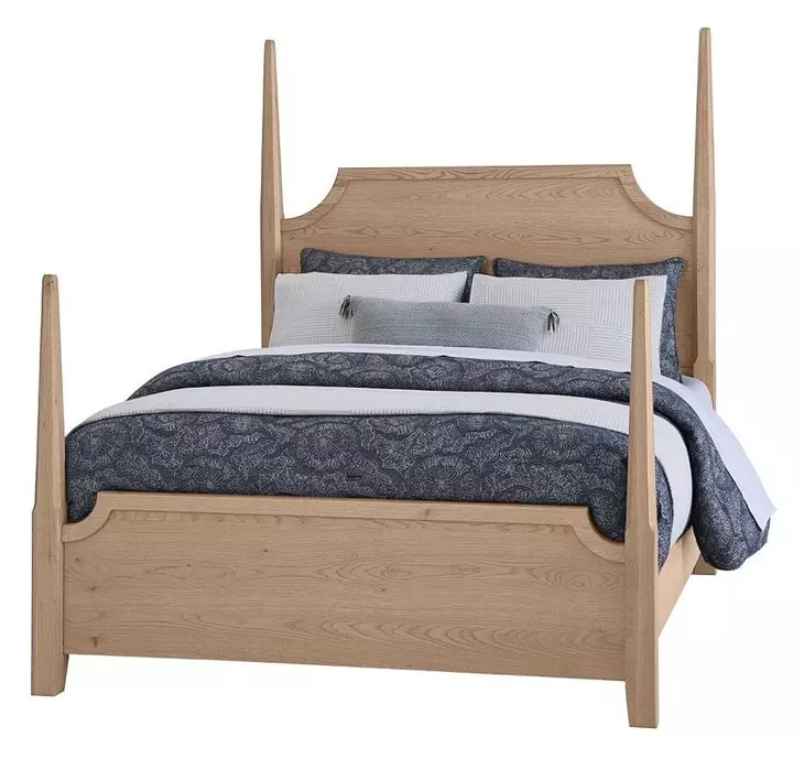 Tide And Timber Clear Oak King Pencil Poster Bed