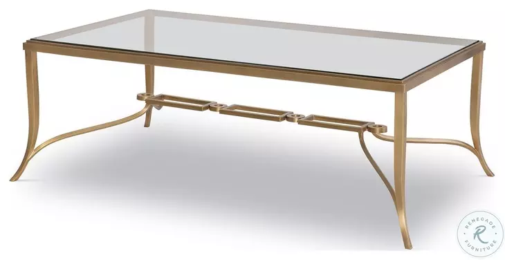 Cortona Antique Brass Cocktail Table