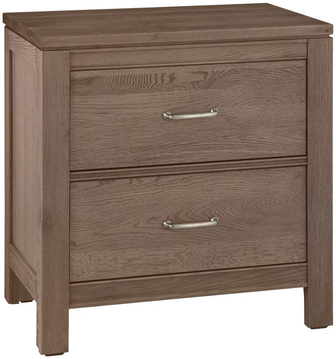 Tide And Timber Gray Oak 2 Drawer Nightstand