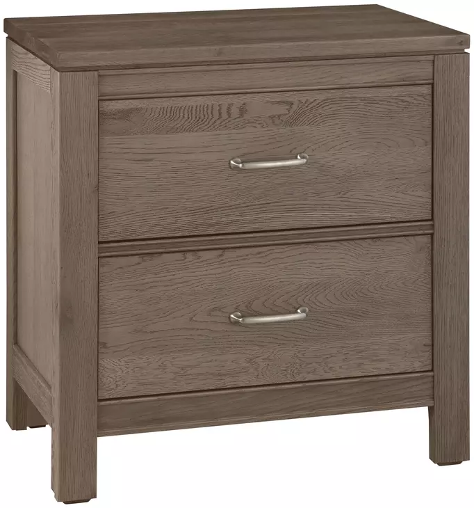 Tide And Timber Gray Oak 2 Drawer Nightstand