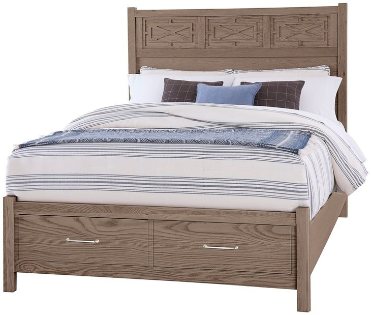 Tide And Timber Gray Oak Panel Storage Bedroom Set