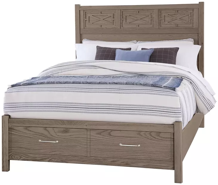 Tide And Timber Gray Oak Panel Storage Bedroom Set