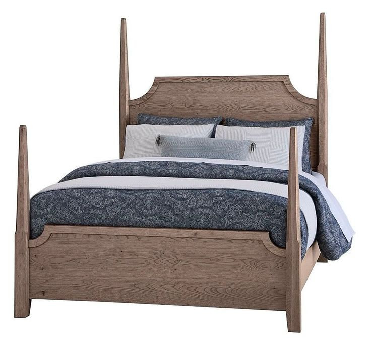 Tide And Timber Gray Oak King Pencil Poster Bed