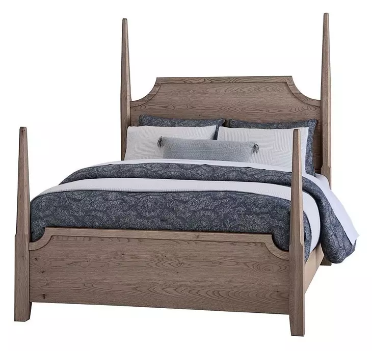 Tide And Timber Gray Oak King Pencil Poster Bed